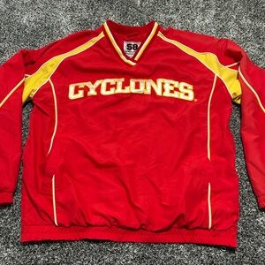 58 sports Red Iowa State Cyclones Pullover Jacket size large unisex